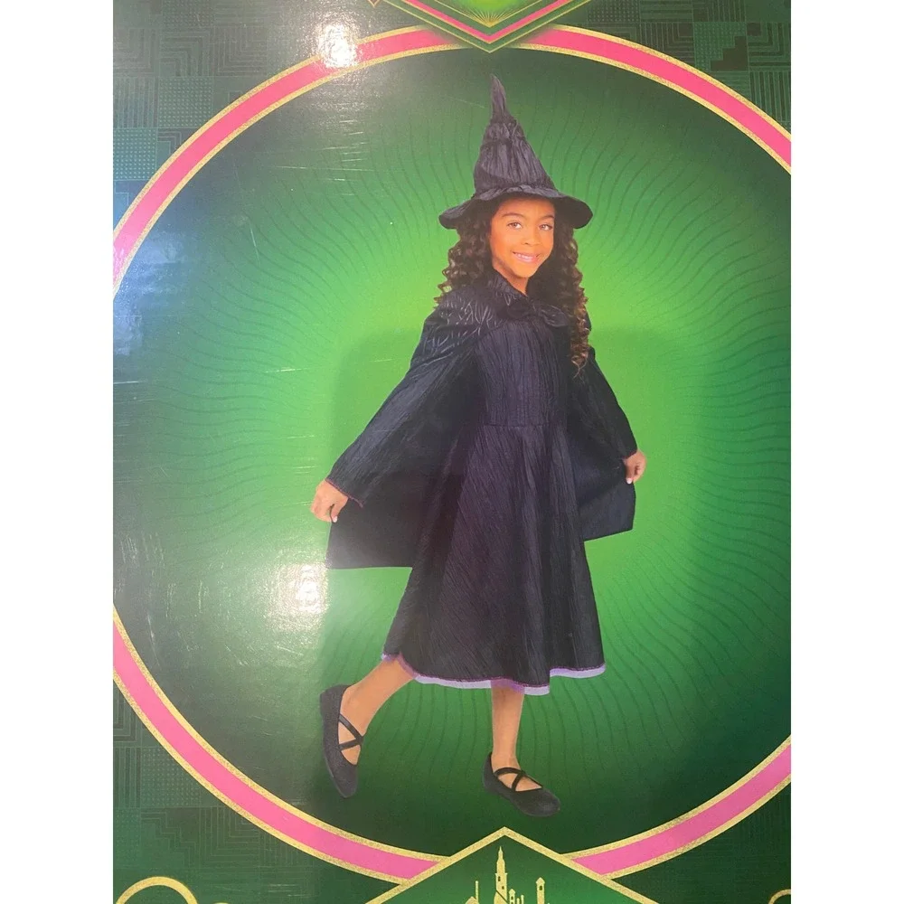 Wicked Deluxe‎ Elphaba Black Dress & Accessories Costume Size 4-6
